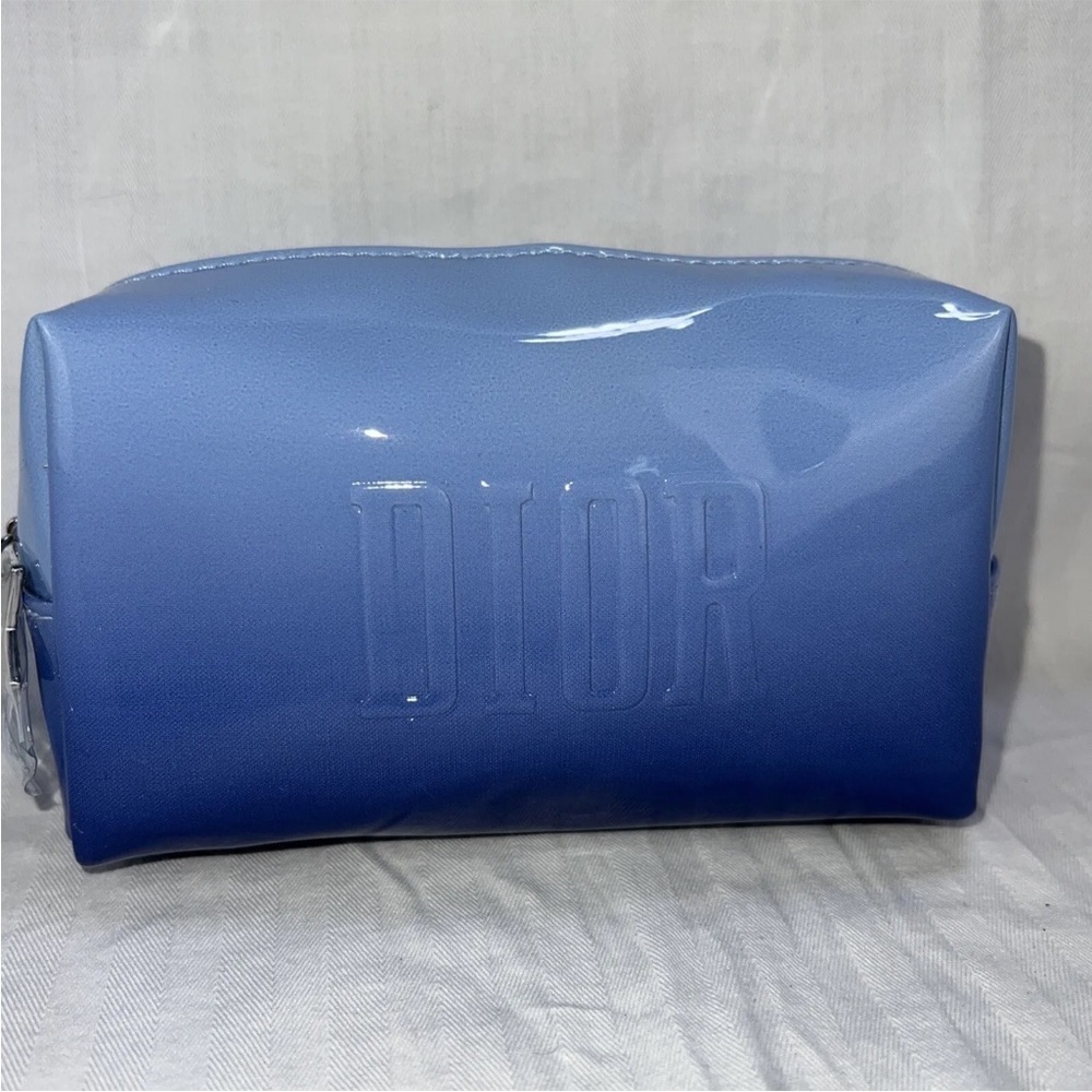 Christian Dior Aqua Blue Mini PVC Cosemtic Pouch - Picture 1 of 12
